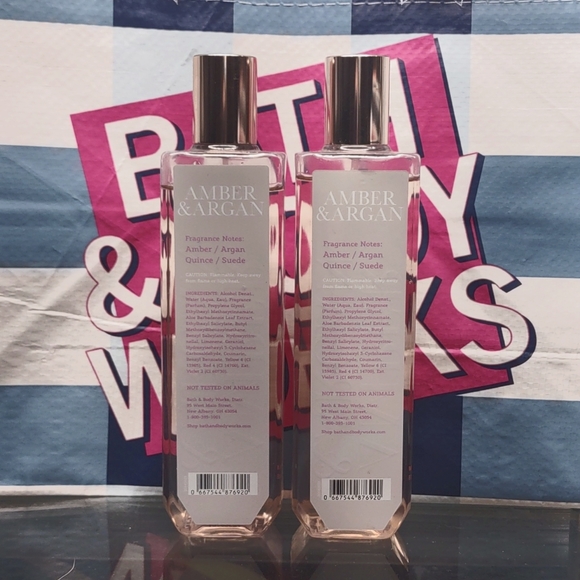 RARE 2 Bath and Body Works Amber & Argan Mist - Picture 2 of 2